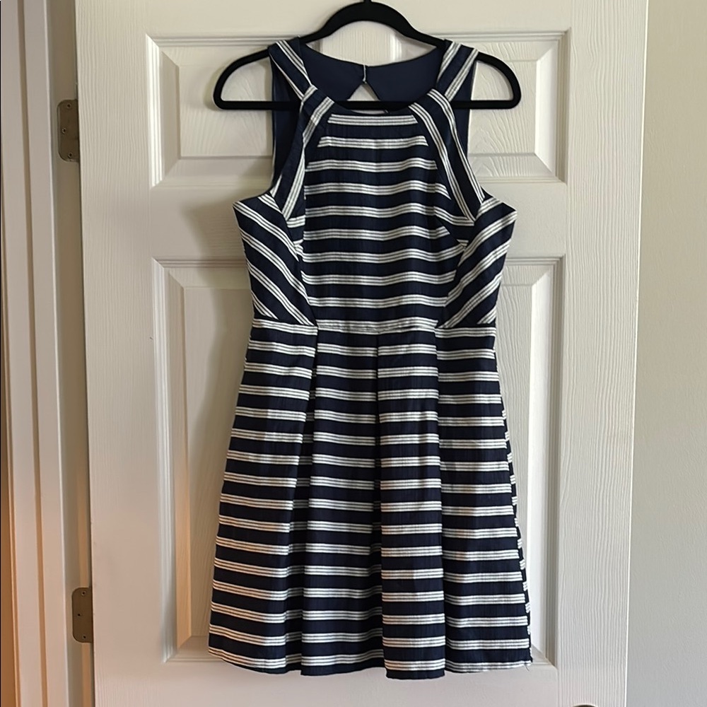 She + Sky Navy and Cream Dress